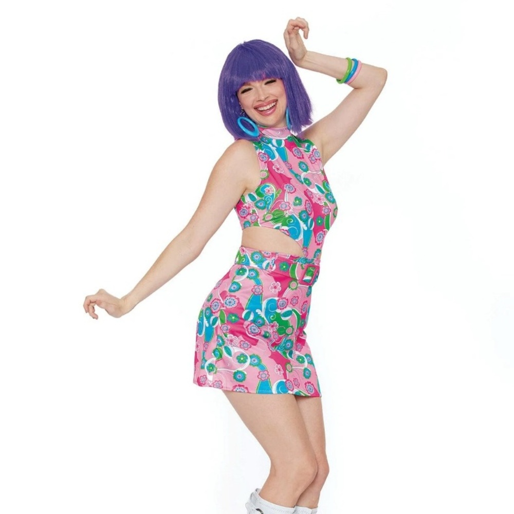 Groovy Go-Go Halloween Cosplay Costume  Size Xl